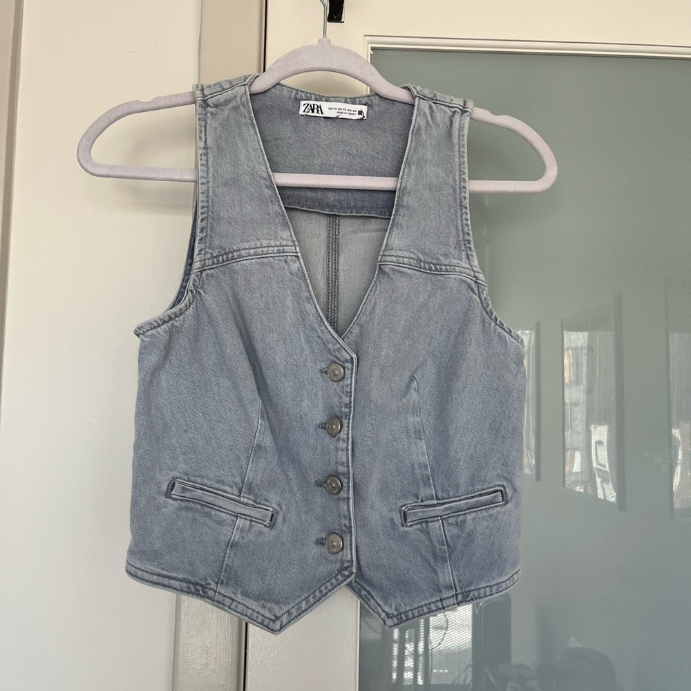 Denim vest top